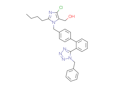 1H-Imidazole-5-methanol, 2-butyl-4-chloro-1-[[2'-[1-(phenylmethyl)-1H-tetrazol-5-yl][1,1'-biphenyl]-4-yl]methyl]-