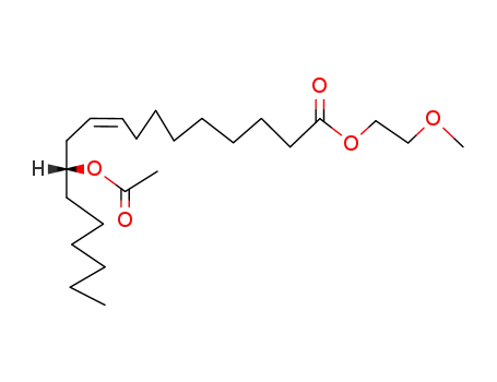 Molecular Structure of 140-05-6 (2-methoxyethyl (R)-12-(acetoxy)oleate)