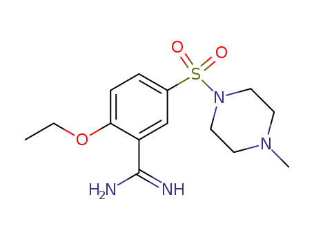 Molecular Structure of 383427-89-2 (2-ethoxy-5-(4-methyl-1-piperazinylsulfonyl)benzamidine)