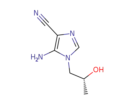 Molecular Structure of 852954-49-5 ((R)-5-amino-1-(2-hydroxypropyl)-1H-imidazole-4-carbonitrile)