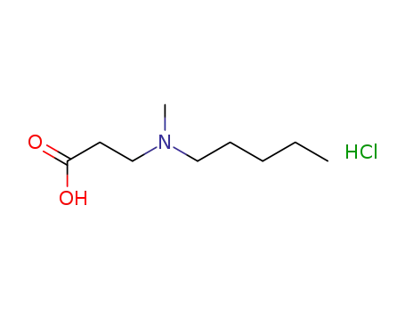 Molecular Structure of 625120-81-2 (3-(N-Methylpentylamino)propionic acid hydrochloride)