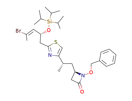 (R)-1-Benzyloxy-4-{(S)-2-[2-((E)-(R)-4-bromo-2-triisopropylsilanyloxy-pent-3-enyl)-thiazol-4-yl]-propyl}-azetidin-2-one