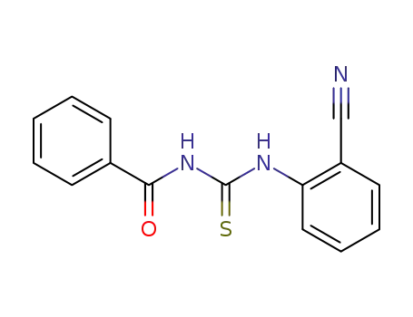 Molecular Structure of 119118-95-5 (N-BENZOYL-N'-(2-CYANOPHENYL)THIOUREA)