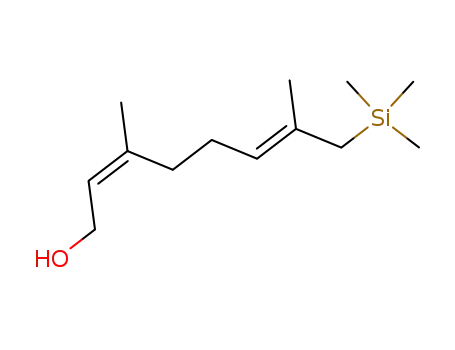 Molecular Structure of 79433-08-2 ((2Z,6E)-3,7-dimethyl-8-trimethylsilyl-2,6-octadien-1-ol)