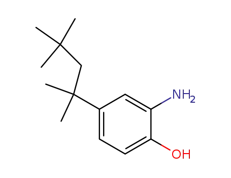 Molecular Structure of 6073-20-7 (2-Amino-4-(1,1,3,3-tetramethylbutyl)phenol)