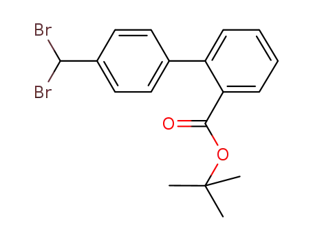 Molecular Structure of 901768-33-0 (4'-dibromomethyl-biphenyl-2-carboxylic acid tert-butyl ester)