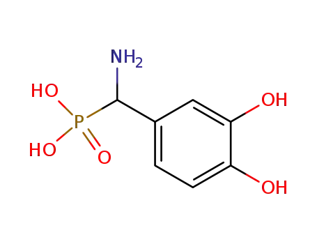 Molecular Structure of 134761-52-7 (Phosphonic acid, [amino(3,4-dihydroxyphenyl)methyl]-)