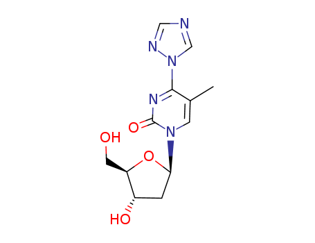2-1H-PYRIMIDINONE,1-(2-DEOXY-SS-D-ERYTHRO-PENTOFURANOSYL)-5-METHYL-4-(1H-1,2,4-TRIAZOL-1-YL)