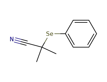 Molecular Structure of 87705-52-0 (Propanenitrile, 2-methyl-2-(phenylseleno)-)