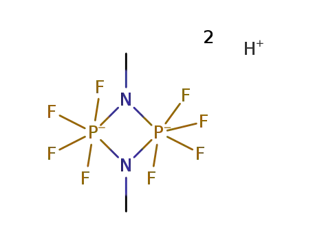 Molecular Structure of 70317-21-4 (2,2,2,4,4,4,4-Octafluor-1,3-dimethyl-1,3,2λ<sup>6</sup>,4λ<sup>6</sup>-diazadiphosphetidin-HF-Addukt)