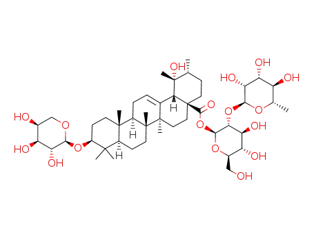 Urs-12-en-28-oic acid,3-(a-L-arabinopyranosyloxy)-19-hydroxy-,2-O-(6-deoxy-a-L-mannopyranosyl)-b-D-glucopyranosyl ester, (3b)- (9CI)