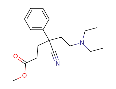 Molecular Structure of 190912-70-0 (methyl 4-cyano-6-(N,N-diethylamino)-4-phenylhexanoate)
