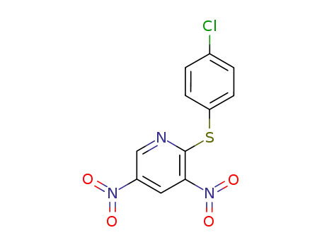 Molecular Structure of 31793-28-9 (Pyridine, 2-[(4-chlorophenyl)thio]-3,5-dinitro-)