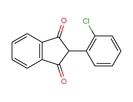 Molecular Structure of 1470-42-4 (2-(2-chlorophenyl)-1H-indene-1,3(2H)-dione)
