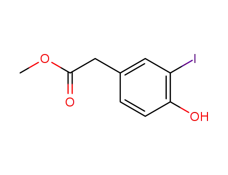 Molecular Structure of 352469-17-1 (methyl 2-(4-hydroxy-3-iodophenyl)acetate)