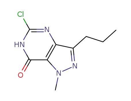 Molecular Structure of 1033443-96-7 (5-chloro-1-methyl-3-propyl-1,6-dihydro-pyrazolo[4,3-d]pyrimidin-7-one)