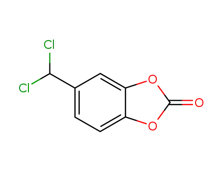 Molecular Structure of 866998-51-8 (5-dichloromethyl-benzo[1,3]dioxol-2-one)