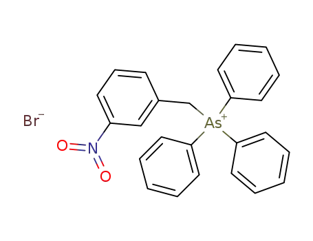 Molecular Structure of 55532-29-1 (Arsonium, [(3-nitrophenyl)methyl]triphenyl-, bromide)
