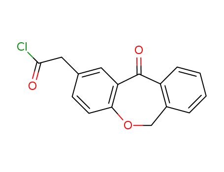 Molecular Structure of 87486-90-6 (2-(6,11-dihydro-11-oxodibenz[b,e]oxepin-2-yl)acetyl chloride)
