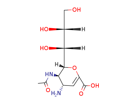 5-(Acetylamino)-4-amino-2,6-anhydro-3,4,5-trideoxy-D-glycero-D-galactonon-2-enonic acid; 4-AM-DANA