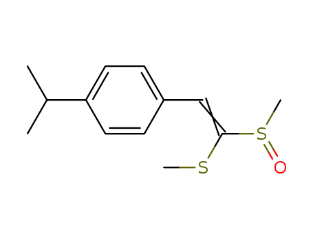 1-Isopropyl-4-((Z)-2-methanesulfinyl-2-methylsulfanyl-vinyl)-benzene