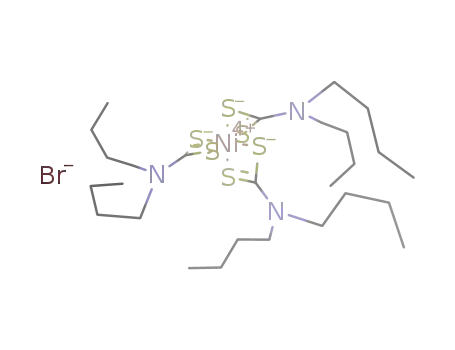 Molecular Structure of 25749-24-0 (tris(dibutyldithiocarbamato)nickel(IV) bromide)