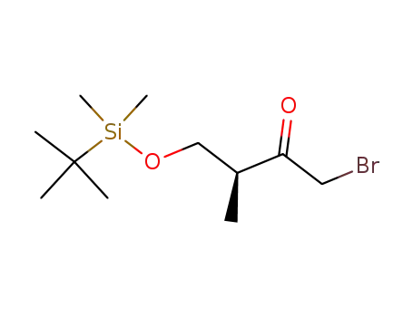 Molecular Structure of 308240-79-1 ((S)-1-bromo-4-(tert-butyldimethylsilanyloxy)-3-methylbutan-2-one)