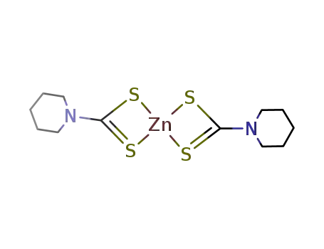 Molecular Structure of 13878-54-1 (ZINC PENTAMETHYLENEDITHIOCARBAMATE)