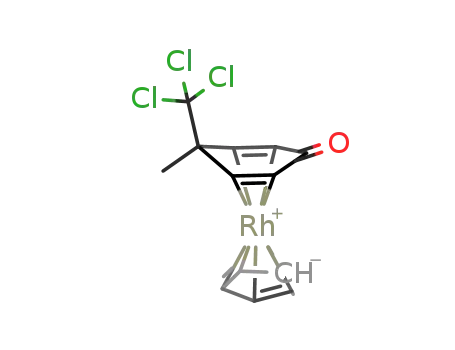 Molecular Structure of 186821-00-1 ((C<sub>5</sub>H<sub>5</sub>)Rh(OC<sub>6</sub>H<sub>4</sub>(CH<sub>3</sub>)(CCl<sub>3</sub>)))