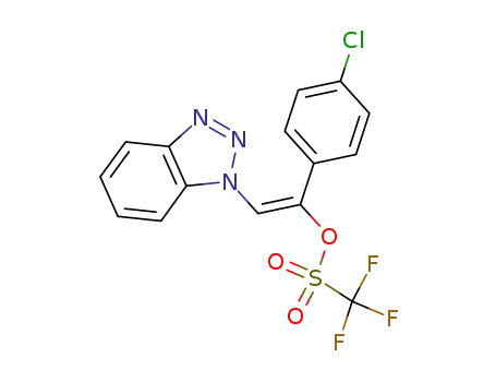 (E)-2-(1H-1,2,3-benzotriazol-1-yl)-1-(4-chlorophenyl)ethenyl trifluoromethanesulfonate