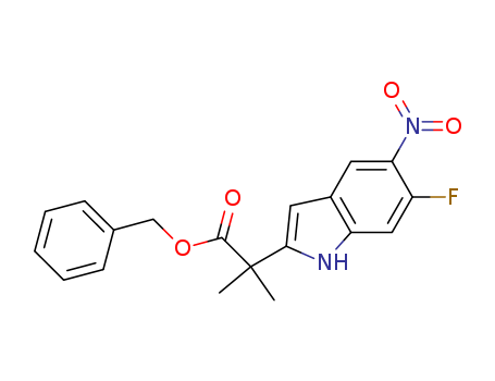 Benzyl 2-(6-fluoro-5-nitro-1H-indol-2-yl)-2-methylpropanoate