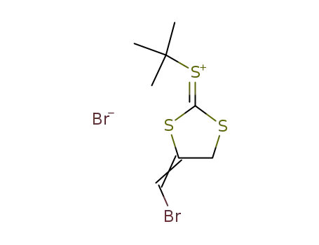 Molecular Structure of 71988-81-3 (4-(bromomethylene)-2-(tert-butylthio)-1,3-dithiolylium bromide)