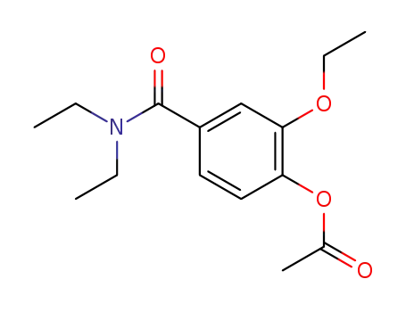 Molecular Structure of 92702-81-3 (4-acetoxy-3-ethoxy-benzoic acid diethylamide)