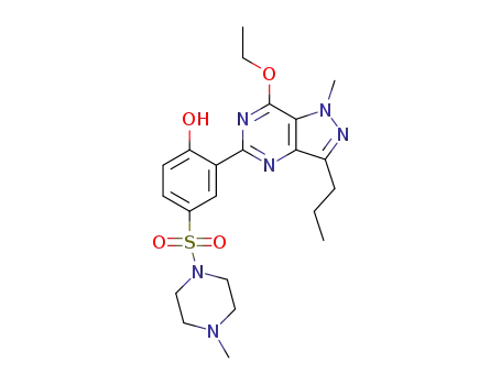 5-[2-hydroxy-5-(4-methylpiperazine-1-yl-sulphonyl)phenyl]-1-methyl-3-n-propyl-1-hydro-7-ethoxypyrazolo[4,3-d]pyrimidine
