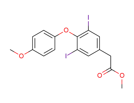 Benzeneacetic acid, 3,5-diiodo-4-(4-methoxyphenoxy)-, methyl ester