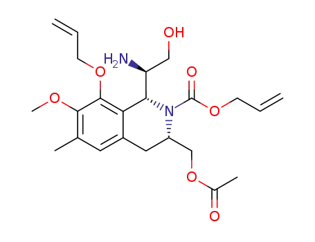 Molecular Structure of 874758-59-5 ((1R,3S)-3-Acetoxymethyl-8-allyloxy-1-((R)-1-amino-2-hydroxy-ethyl)-7-methoxy-6-methyl-3,4-dihydro-1H-isoquinoline-2-carboxylic acid allyl ester)