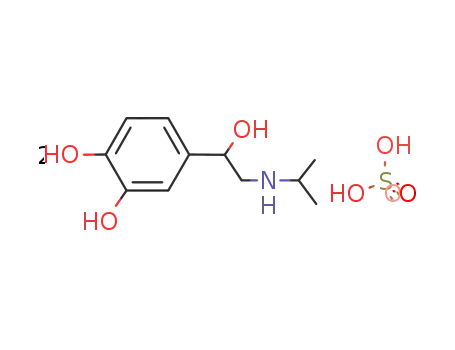 Molecular Structure of 6779-80-2 (Benzyl alcohol, 3,4-dihydroxy-a-[(isopropylamino)methyl]-, sulfate (2:1) (salt), (+)- (8CI))