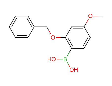 Molecular Structure of 183474-19-3 ([2-(BENZYLOXY)-4-METHOXYPHENYL]BORONIC ACID)