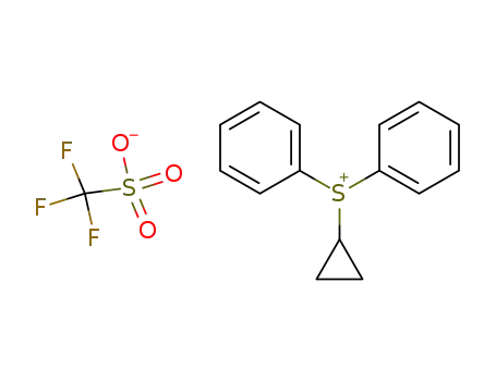 Molecular Structure of 116808-70-9 (cyclopropyldiphenylsulfonium triflate)