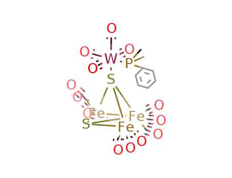 Fe3(CO)9(μ3-S)(μ4-){W(CO)4(PMe2Ph)}
