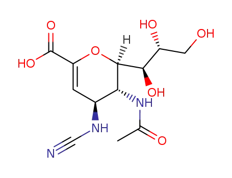 5-acetylamino-2,6-anhydro-4-cyanoamino-3,4,5-trideoxy-D-glycero-D-galacto-non-2-enonic acid