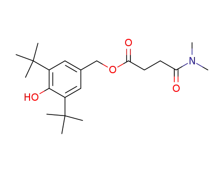 Molecular Structure of 127900-91-8 (succinic acid dimethylamide 4-hydroxy-3,5-di-tert-butylbenzyl ester)