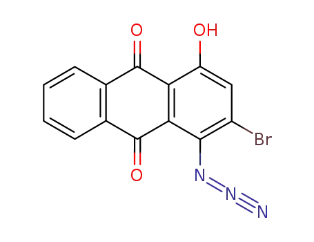 Molecular Structure of 82827-32-5 (1-azido-2-bromo-4-hydroxyanthraquinone)
