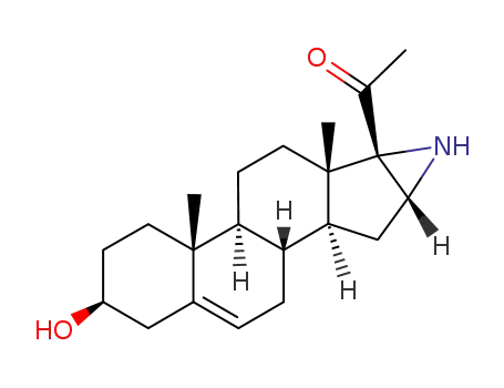 Molecular Structure of 3214-97-9 (16α,17-azanediyl-3β-hydroxy-pregn-5-en-20-one)