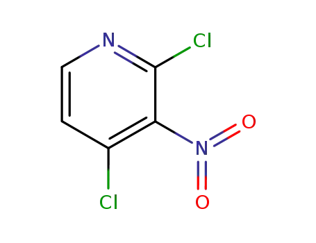 Molecular Structure of 5975-12-2 (2,4-Dichloro-3-nitropyridine)