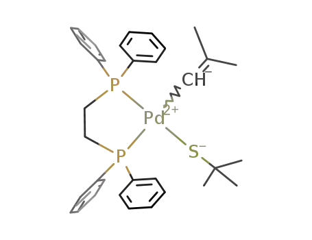 ((C<sub>6</sub>H<sub>5</sub>)2PCH<sub>2</sub>CH<sub>2</sub>P(C<sub>6</sub>H<sub>5</sub>)2)Pd(SC(CH<sub>3</sub>)3)(CHC(CH<sub>3</sub>)2)