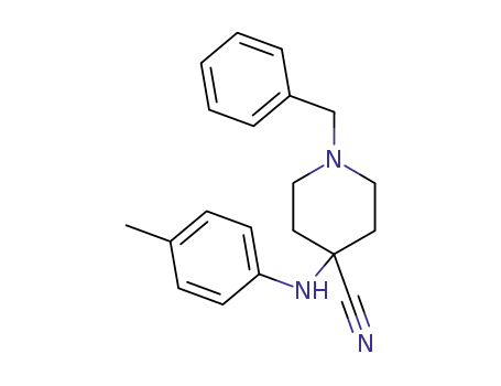 Molecular Structure of 972-19-0 (1-benzyl-4-(p-toluidino)piperidine-4-carbonitrile)