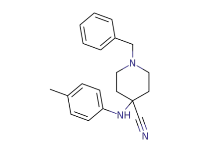 1-ベンジル-4-[(4-メチルフェニル)アミノ]-4-ピペリジンカルボニトリル