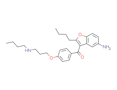Molecular Structure of 141626-26-8 (Methanone,
(5-amino-2-butyl-3-benzofuranyl)[4-[3-(butylamino)propoxy]phenyl]-)