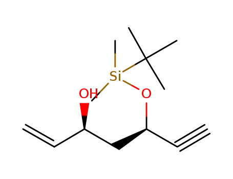 Molecular Structure of 1383811-94-6 ((3S,5R)-5-(tert-butyldimethylsilyloxy)hept-1-en-6-yn-3-ol)